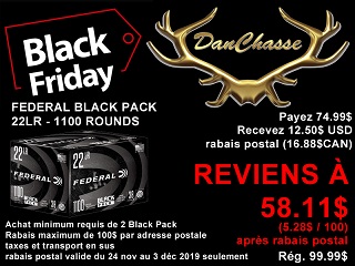 Federal Black Pack 22LR 1100 rounds