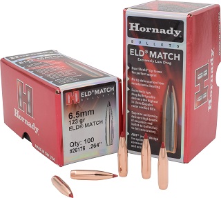Hornady - 6.5mm .264 DIA 123gr ELD Match