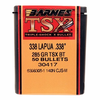 Barnes - .338 DIA 285gr TSX BT