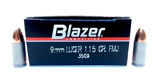 Blazer Aluminium 9mm 115gr (Caisse)