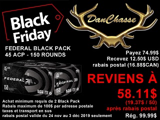 Federal Black Pack 45ACP 150 rounds