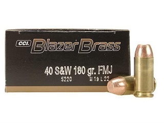 Blazer Brass 40 S&W 180gr FMJ