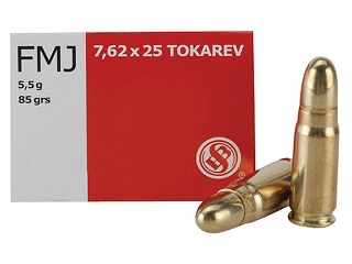 Sellier & Bellot 7,62x25 Tokarev FMJ 5,5g 85gr ( non Corrosive )