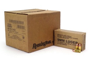 Remington Military Law Enforcement Training Ammo 9mm 115gr FMJ (500)