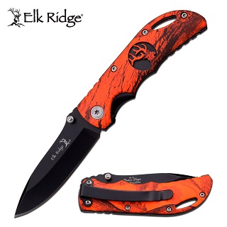 Elk Ridge Folding Knife (Orange Camo Deer)