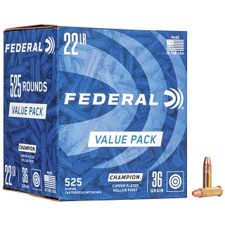 Federal Value Pack 22lr HV 36gr Copper Plated HP