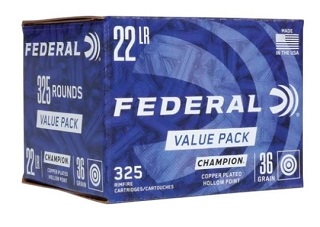Federal Champion Rimfire 22lr 36gr CPHP (Pack 325)