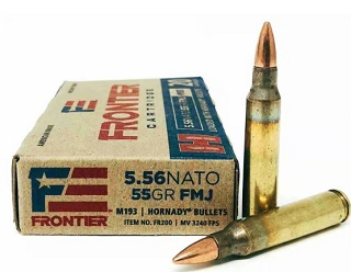 Hornady Frontier 5.56Nato 55gr FMJ