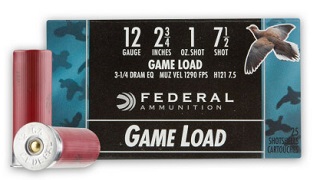 Federal Game Load 12ga - 2-3/4 - 1oz - #7,5