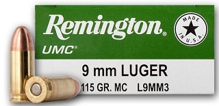 Remington UMC 9mm 115gr MC