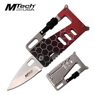 Mtech USA multifonctions 3,25 pouces (rouge)