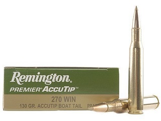 Remington 270win 130 gr accutip boat tail