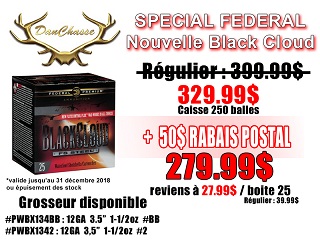 PROMO BLACK CLOUD 12ga 3,5 pouces