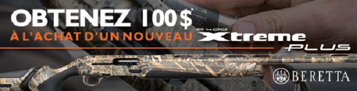 Rabais Postal de 100$ sur les fusils Beretta A400 Xtreme Plus