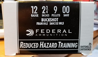 Federal Reduced Hazard Training RHT 12ga 00 Buck. FRANGIBLE