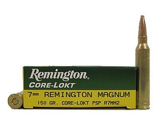 Remington 7mm magnum 150gr core lokt PSP