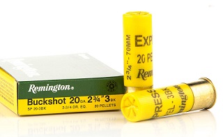 Remington - Buckshot - 20ga - 2 pouces 3/4 - 3BK