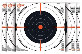 Allen EZ Aim Paper Shooting Targets, Bullseye, Peel Away Target Pad, 12 pouces Square, Pqt de 100