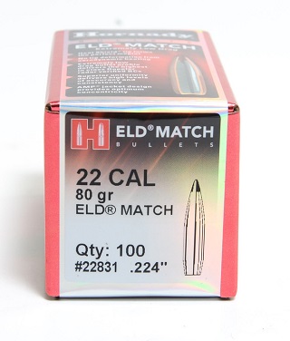 Hornady .224 DIA - 80gr - ELD-Match