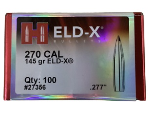 Hornady 270 Cal 145gr ELD-X