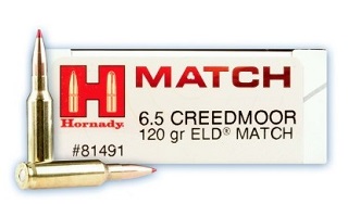 Hornady Match 6.5Creedmoor 120gr ELD Match