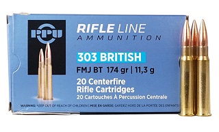 PPU Rifle Line Ammunition 303British 175gr FMJ