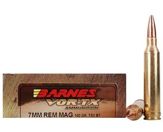 Barnes Vor-Tx 7mm Remington Mag 160gr TSX Boat Tail