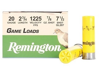 Remington Game Load - 20ga - 2 pouces 3/4 - 7 1/2