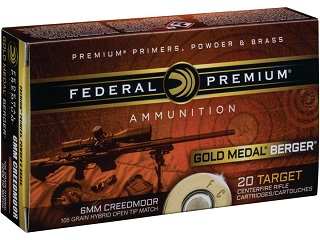 Federal Premium Gold Medal Berger 6mm Creedmoor 105gr BTHP