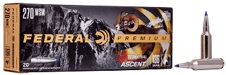 Federal Premium 270wsm 136gr Terminal Ascent