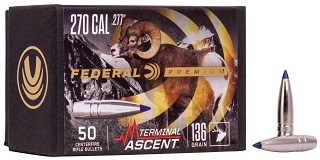 Federal Premium cal 270 (.277) 136gr Terminal Ascent