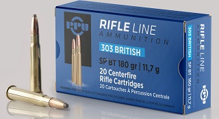 PPU Rifle Line Ammunition 303British 180gr SP BT