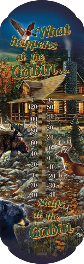 TIN Thermometer - What Happens at the Cabin