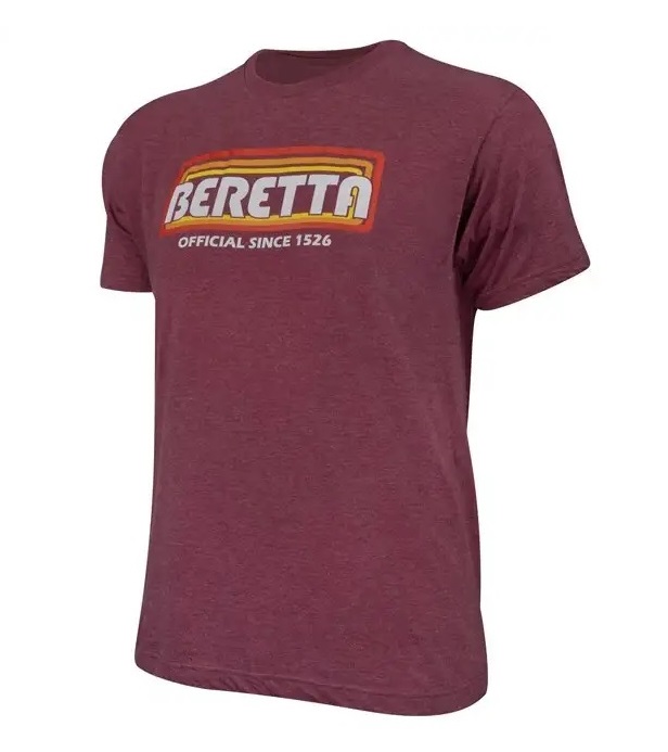 T-Shirt Beretta Retro Bloq Heather Maroon