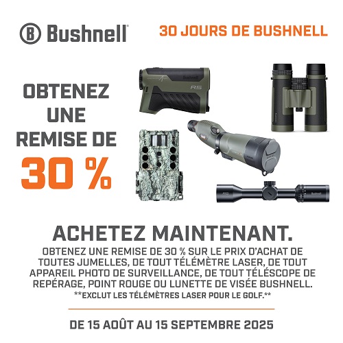 Bushnell Rabais 30%