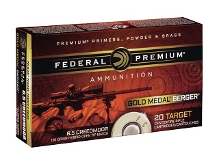Federal Premium Gold Medal 6.5Creedmoor 130gr Hybrid Open Tip Match Berger